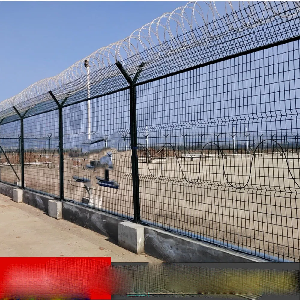 New Mesh Wall Watchtower Razor Barbed Wire Steel Wire Mesh Fence