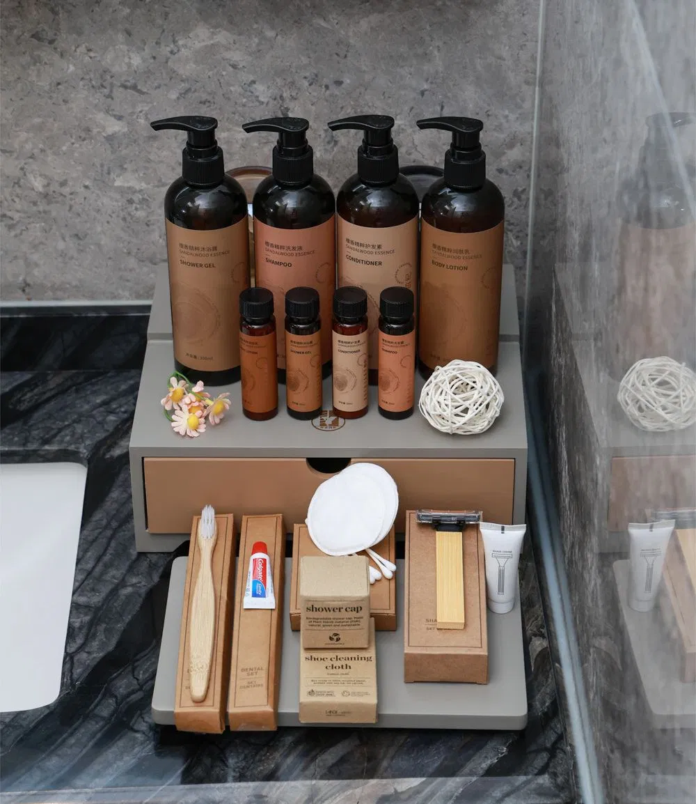 Sandalwood Essential Oil Body Wash Lotion Shampoo Conditioner Hotel Bath Products with Aloe Vera Ingredients and Shea Butter - Exclusive to Hotel Resort SPA
