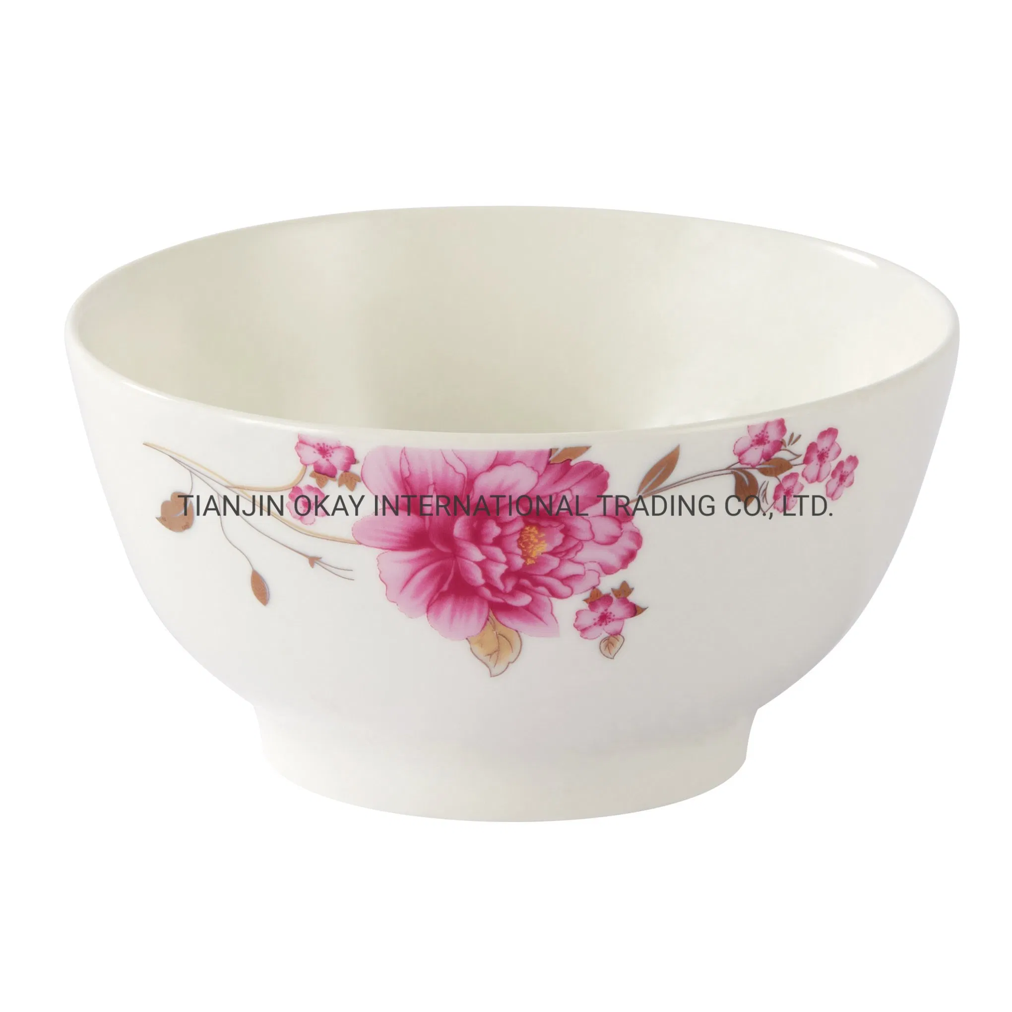 Oval Golden Painted Inside Lacquer Bowls Gold Salad Ceramic Decorative Fruit Bowl