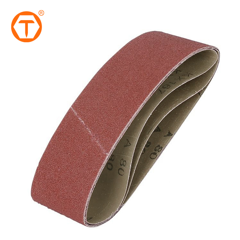 3 Packs 21 Inch 120 Grit Lapped Joint Aluminum Oxide Sanding Belts
