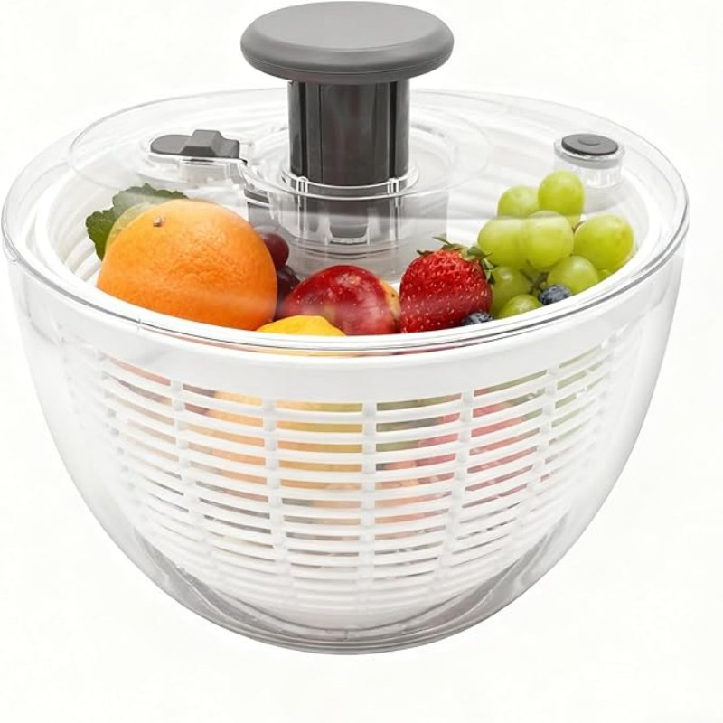 Eco-Friendly Vegetable Spinner Manual Salad Dryer Customized Kitchen Gadget