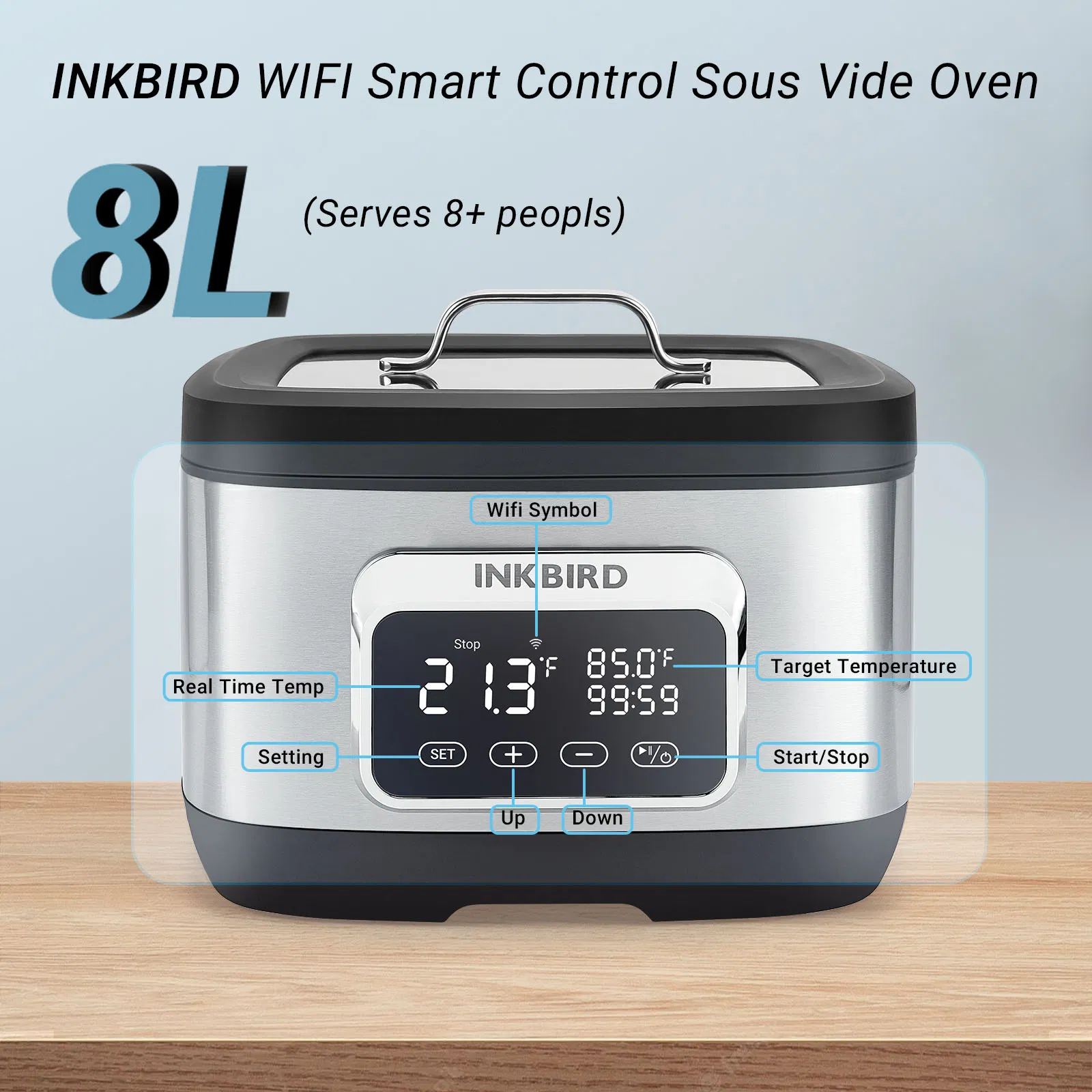 Inkbird Isv-500W Slow Cooker Electric Crok Pot Sous Vide Cooker for Kitchen