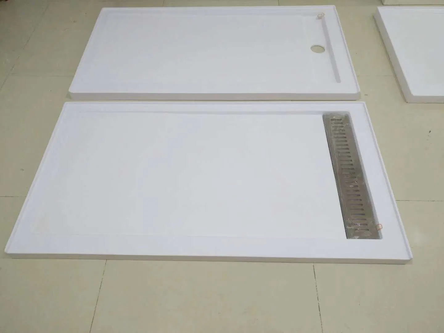 Rectangular Waterproof Acrylic Solid Surface Shower Tray