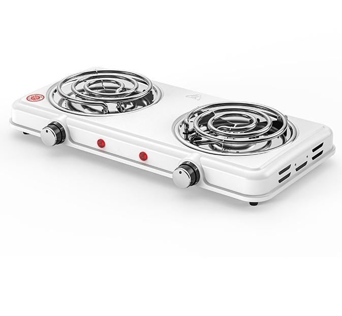Countertop Double Burner Cooking Stove Home Kitchen 2000W Double Coil Hot Plate