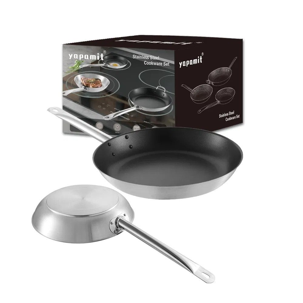 Factory Stainless Steel Non Stick Home Gift Cookware Sets Frying Pan