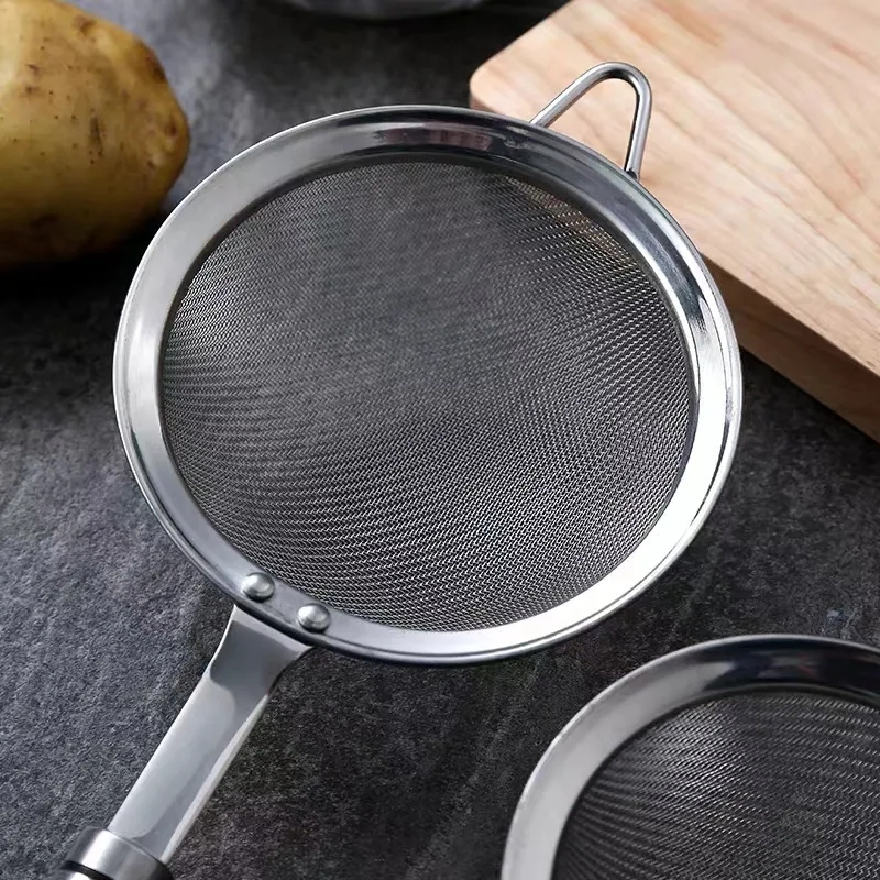 Kitchen Utensils Mesh Sieve Gadget Stainless Steel Food Colander Implements