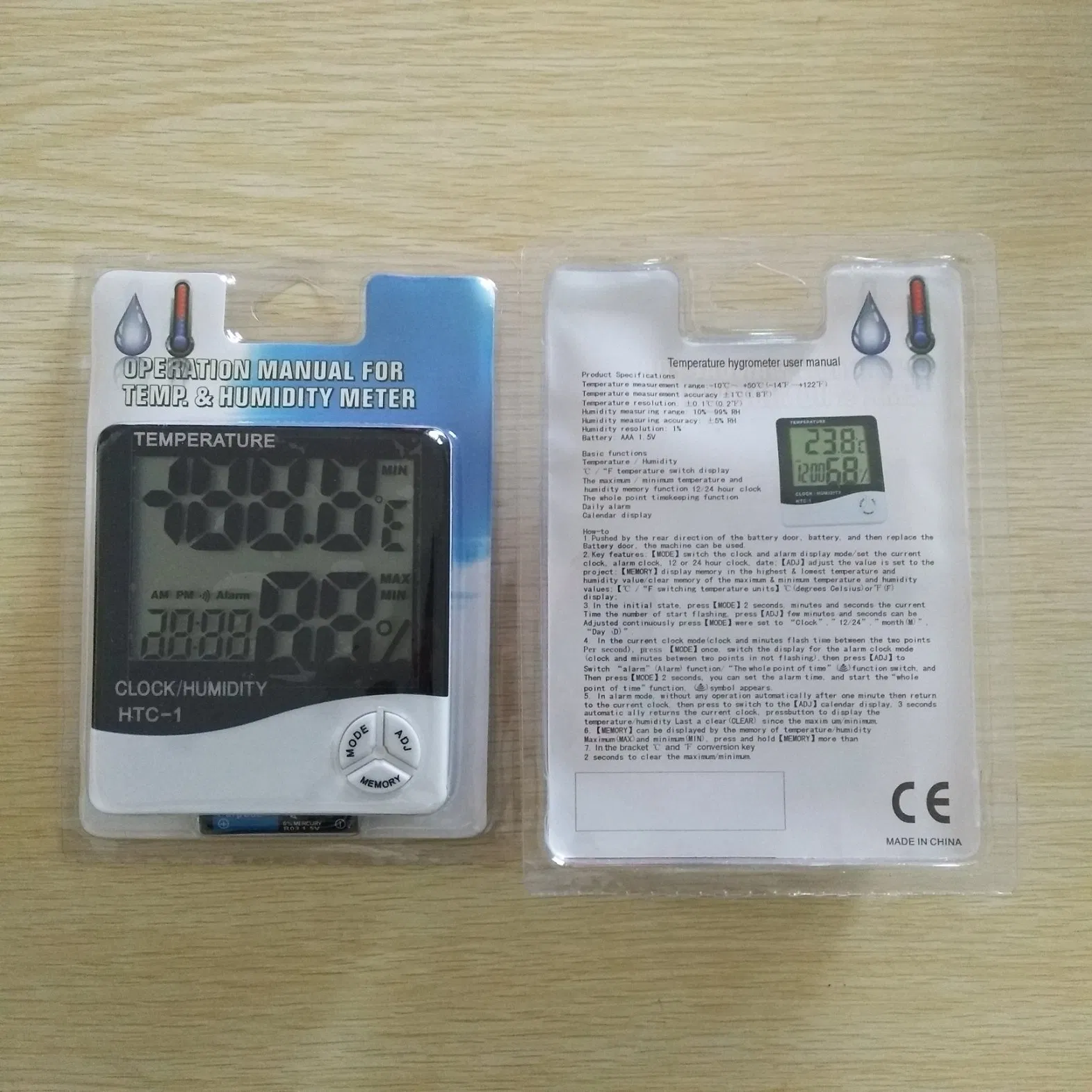 Digital Thermometer Hygrometer Server Room Thermometer HTC-1