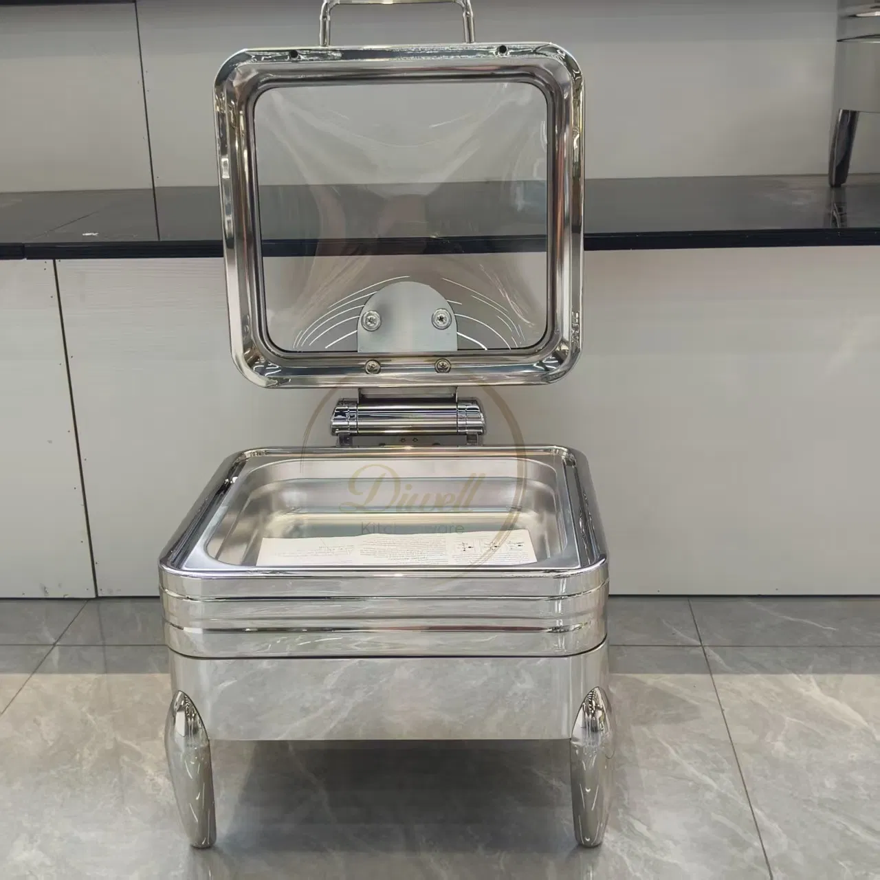 Catering Equipment Stainless Steel 304 Chaffing Dish Square Shape Chafer Dish Buffet Chafing Dish for Hotel Restaurant