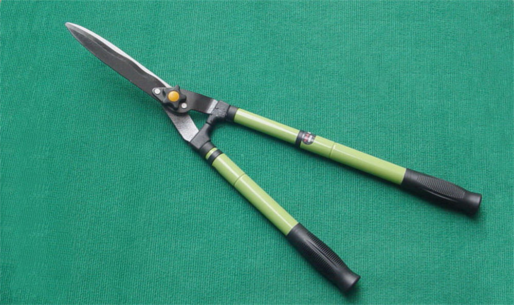 Long Length Orange Hedge Shear with Anti-Slip Grip for Tree Branch Pruning