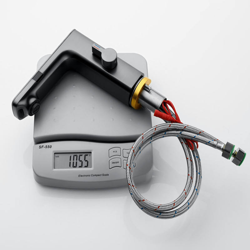 Black Digital Sensor Sink Faucet Smart Bathroom Mixed Faucet