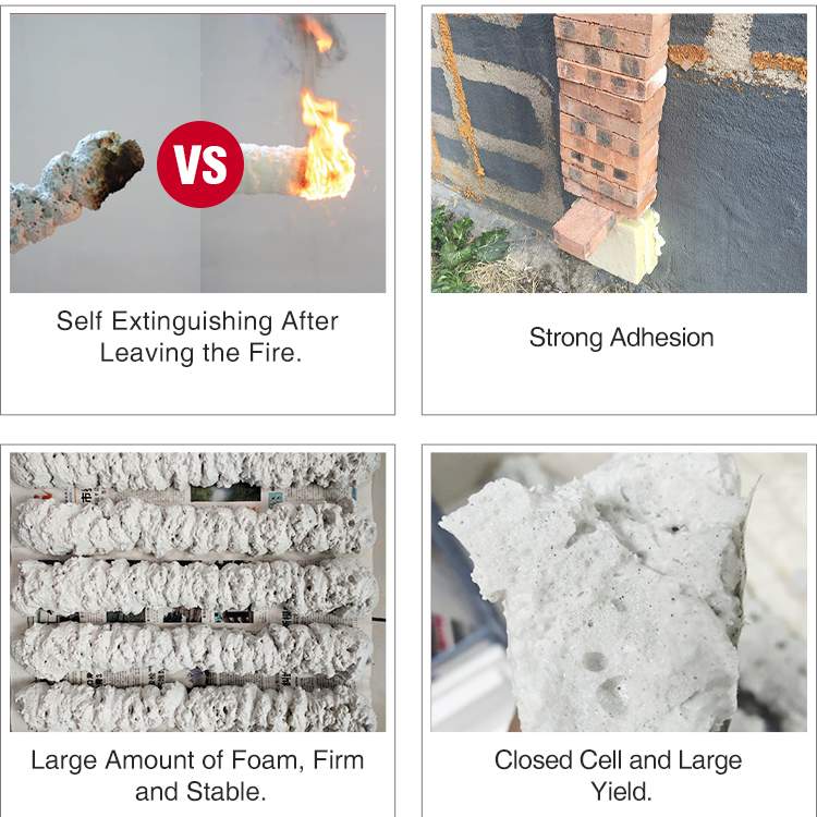 High Quality Expanding Polyurethane Foam Liquid Spray Fire Proof PU Foam for Gap Filling