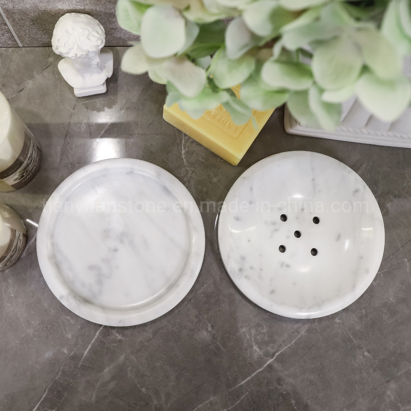 Bathroom Natural Marble Soap Dish for Soap Holder