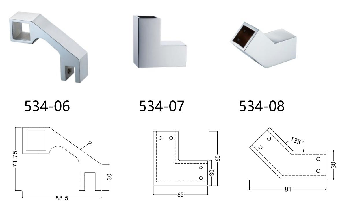 Brass 90 Degree Square Tube Connector