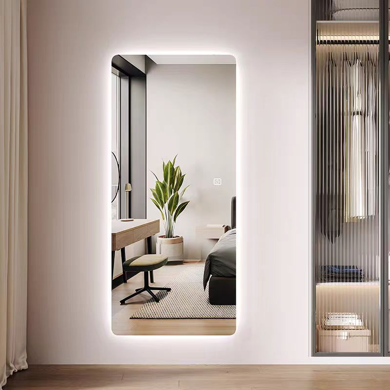 Customized Full-Length Body Touch Screen LED Illuminated Rectangle Smart Wall Mirror