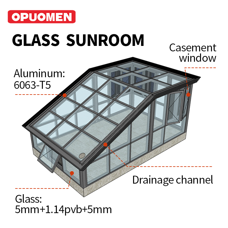 Modern Glass Houses Design Flat Aluminum Sun Room Villa Sunrooms Glass Houses