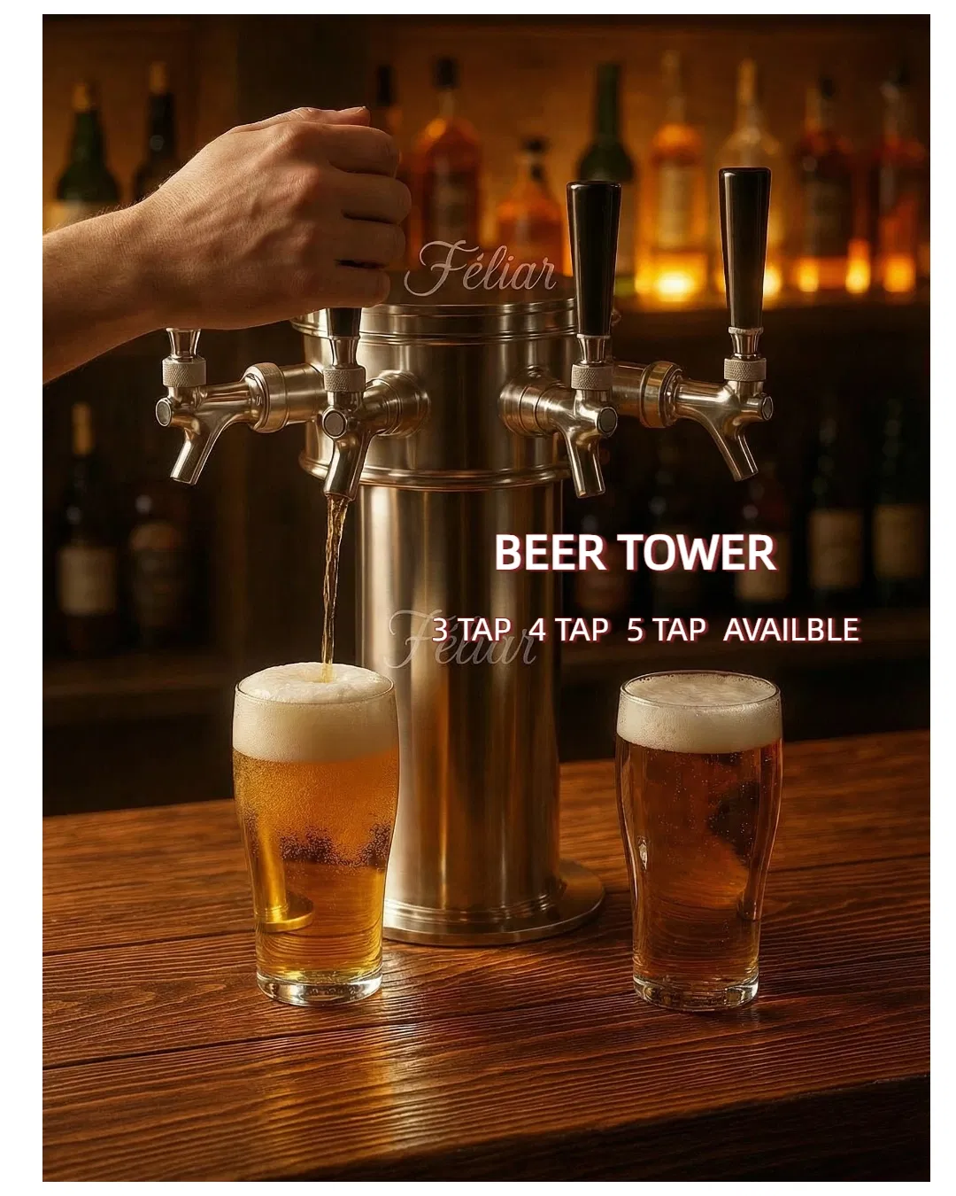 Portable Beer Tower 2 Tap 3 Faucet 4 Tap 5 Tap Customized
