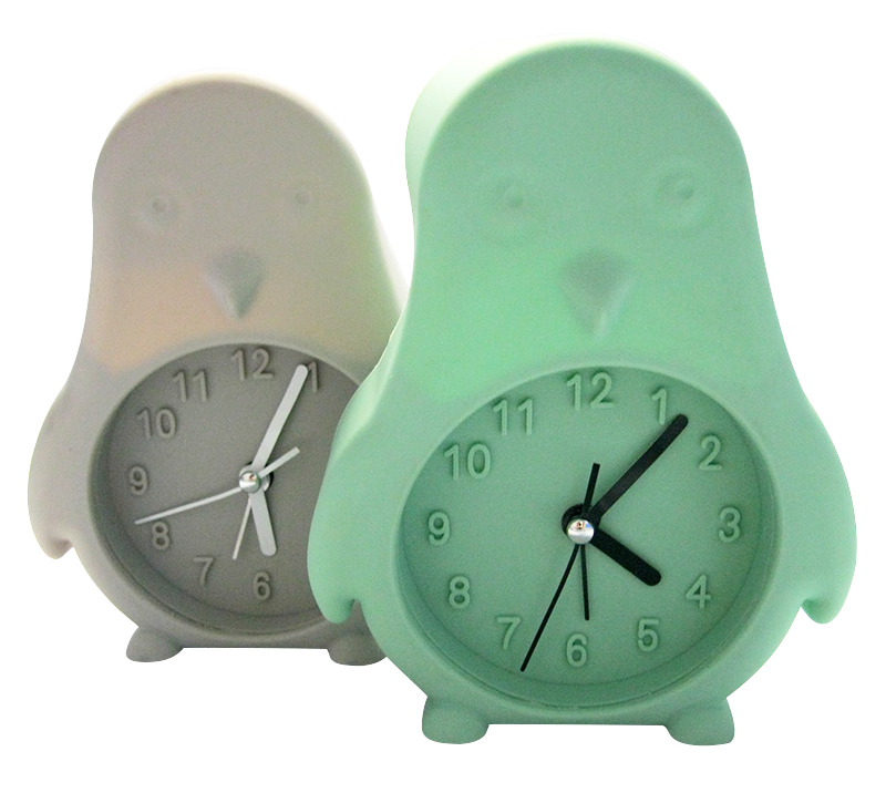 Unbreakable Fluorescent Color Logo Printing Silicone Mini Alarm Clock