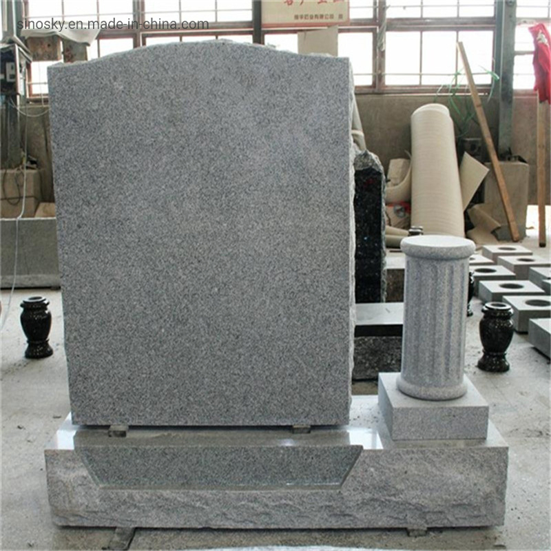 Light Gray G633 American Upright Die and Base Monument