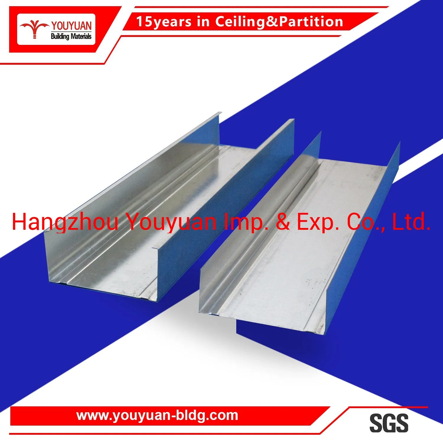 Light Steel Structural Profile Partition Drywall Gi Metal Gypsum Stud