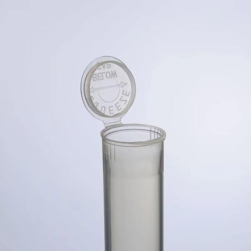 Transparent Tamper Evident Child Resistant 109mm Custom Logo Plastic Squeeze Pop up Pre-Roll Tube