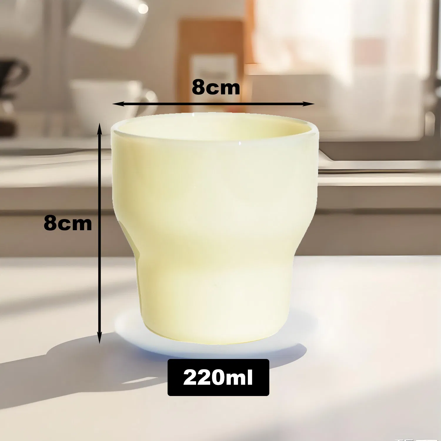 Milk Water Coffee Tea Drinking Eco-Friendly Reusable 105ml 170ml 220ml Heat Resistant Jade Glass Mug for Russia Krusovice Licher