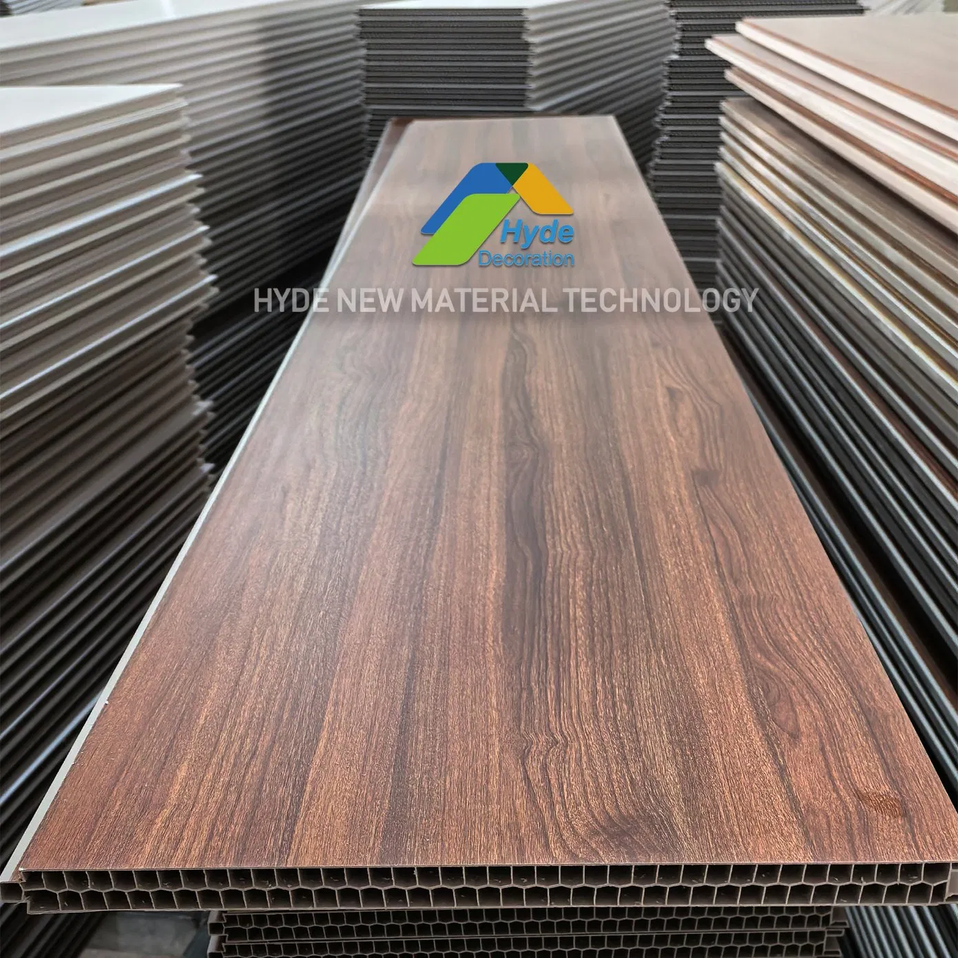 Quick Installation Fire Retardant High Rigidity Wooden PVC Partition Board Factory