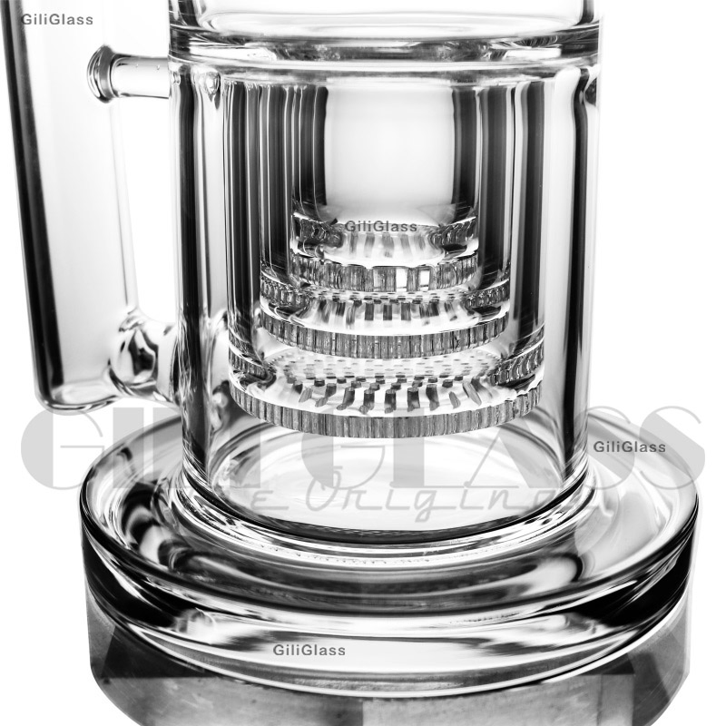Gili-244 Giliglass 14 Inches New Design Hookah Smoking Glass Water Pipe Honeycomb Jet Perc Rig DAB