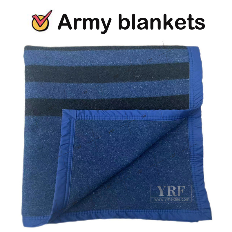 Warfare Blanket 50% Wool Grey Blue Camp Blanket Waterproof Fireproof Logo 600g 150X200cm Emergency Relief Shelter Isolation Thermal Blanket