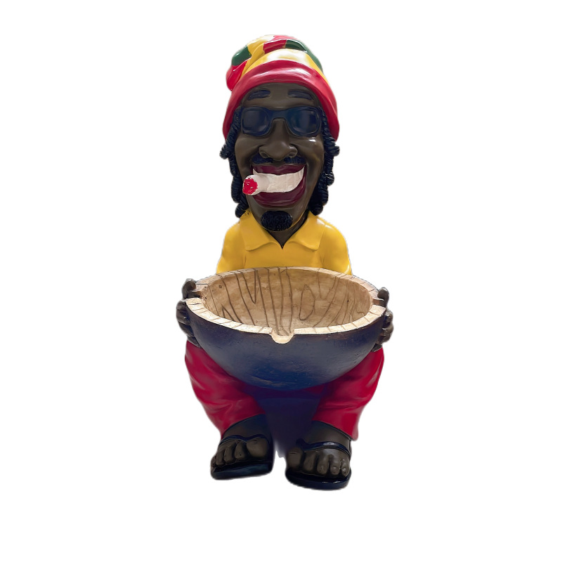 2021 Wholesale OEM Hot Sell Cartoon Characters Bob Marley Big Resin Ashtray