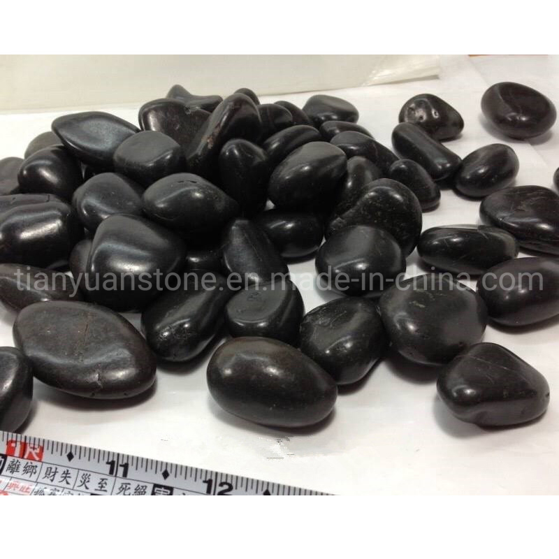 Cheap Price A Grade Black Color Driveway Pebble Stones