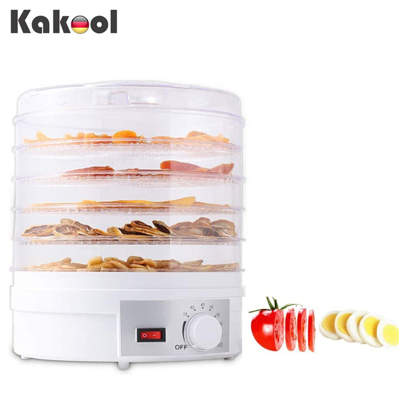 Beef Jerky Maker|Five Tray with Knob Button Dried Fruits and Vegetables Maker Food Dehydrator Food Dehydration Machine