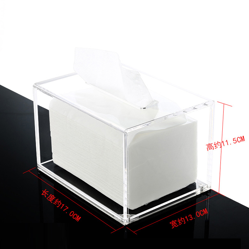 Restaurant Clear Acrylic Tissue Box Plastic Paper Towel Holder