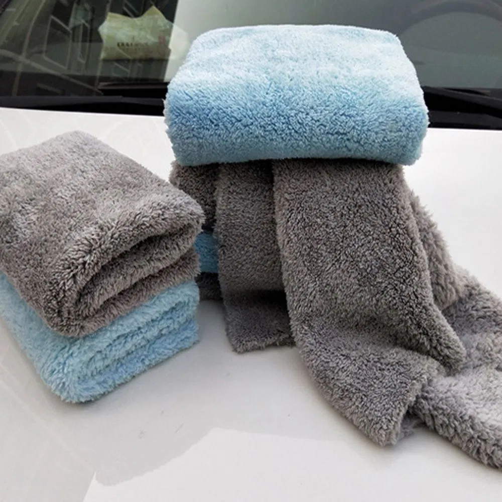 Custom 320GSM 400GSM 500GSM 600GSM Microfiber Plush Coral Velvet Cleaning Cloth