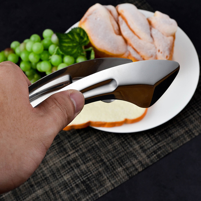 Premium Stainless Steel Food Serving Tongs Ergonomic Metal Kitchen Cooking Utensil Esg11894