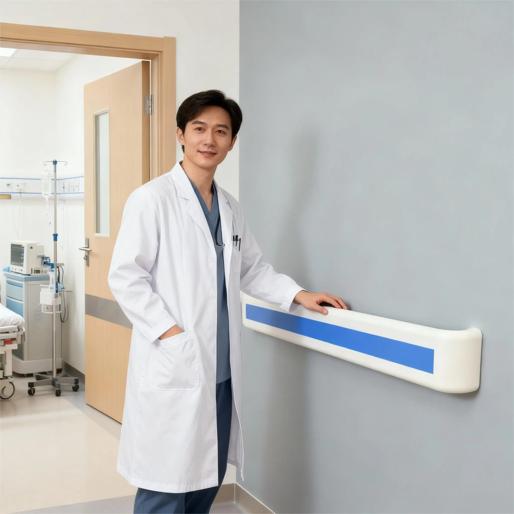 Hospital Handrail for Accessible Design Supporting Mobility on Corridor Walls