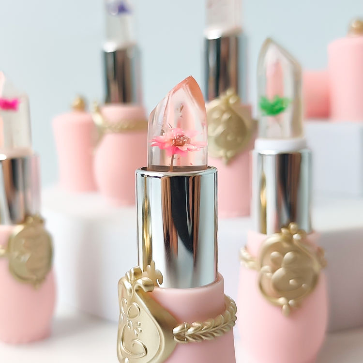 Nutritious Waterproof Lip Balm with Fashionable Flower Design