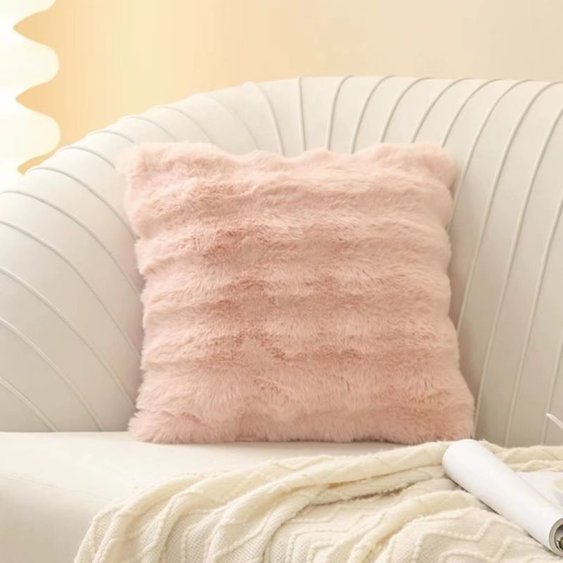 Polyester Embossing Fake Fur Cushion of Seat Chair Sofa Cover Pillowcase