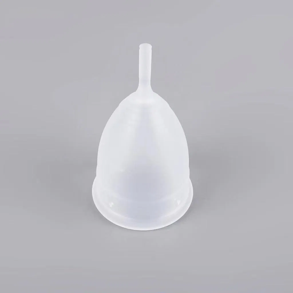 Long Handle Soft Silicone Menstrual Cup for Teenagers