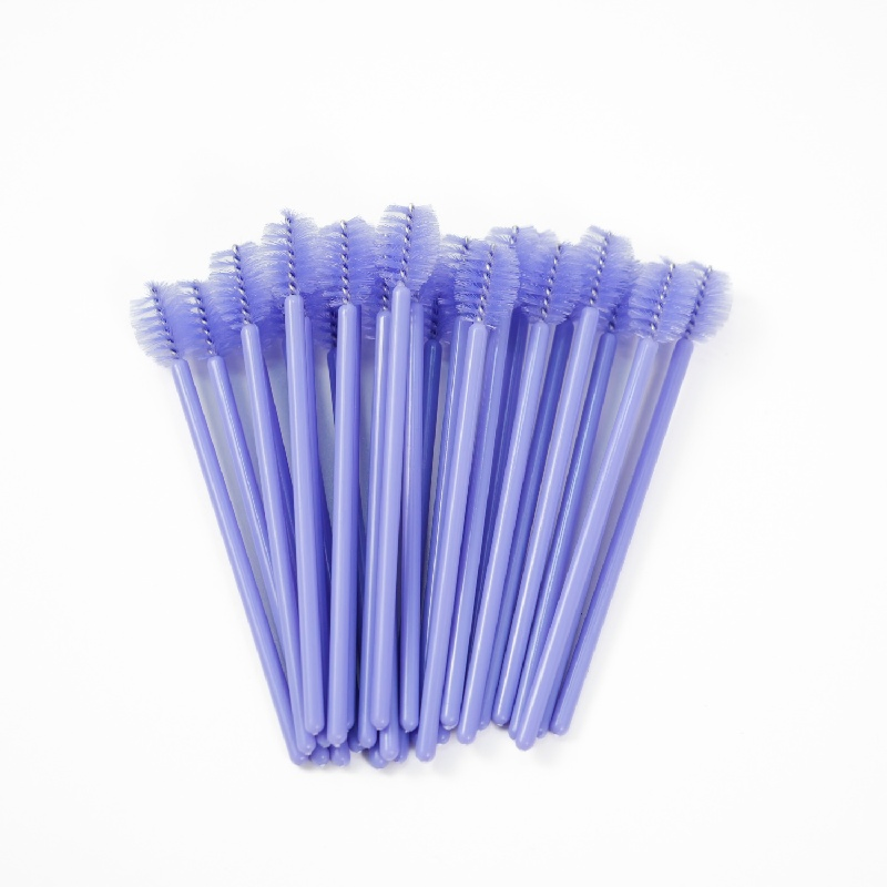 Fluffier Low MOQ Portable Mini Colorful Makeup Mascara Brush with Certification