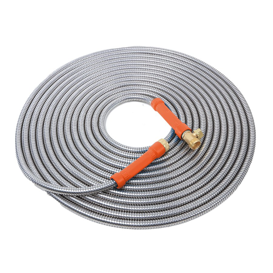 Yardforce Heavy-Duty Puncture Proof Garden Hose 50-Foot 1/2-Inch W/ Brass Fitting & on/off Valve