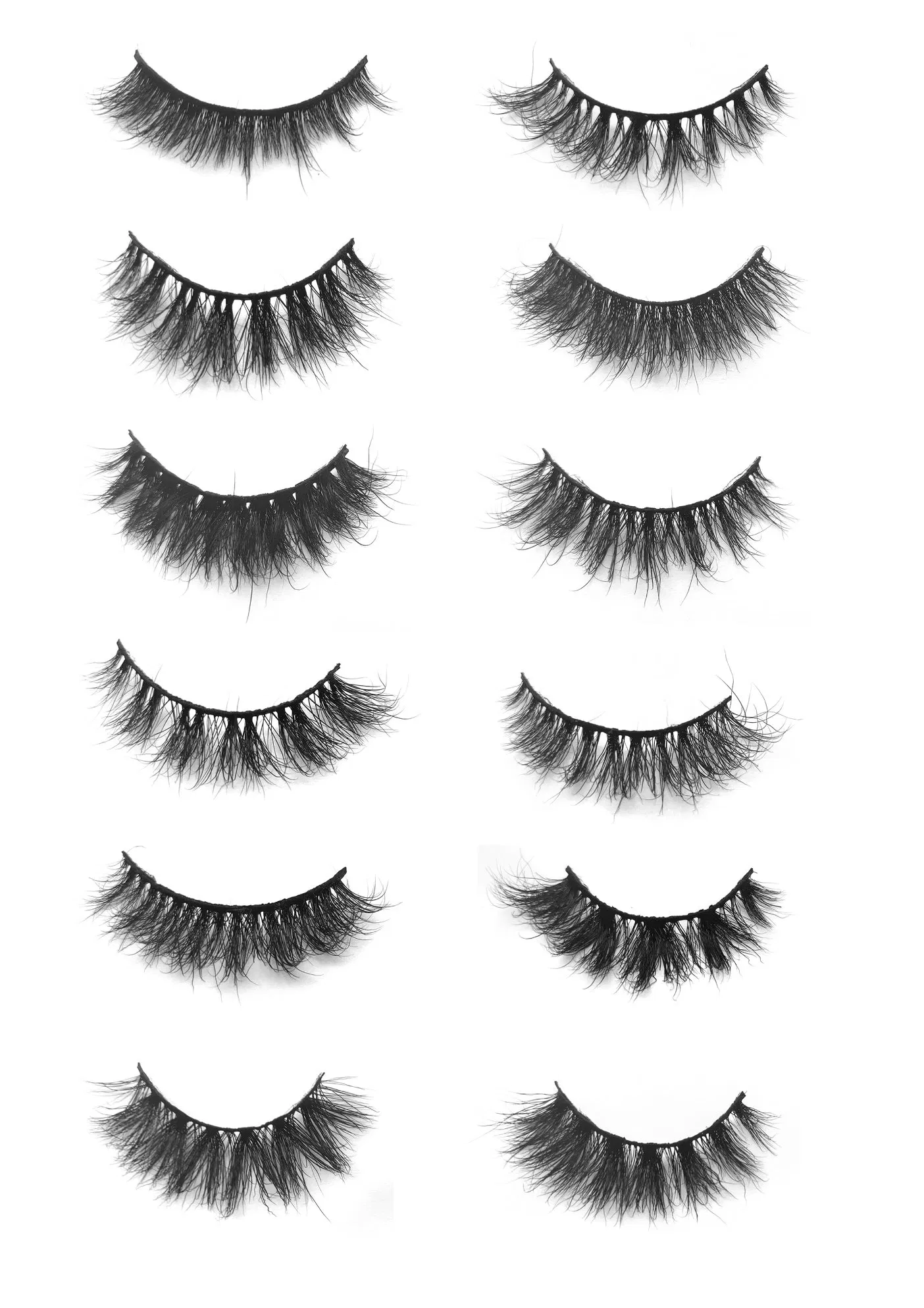 20mm Thick Fluffy 3D Mink Eyelash, Natural Fluffy Wispy Faux Lashes for Makeup