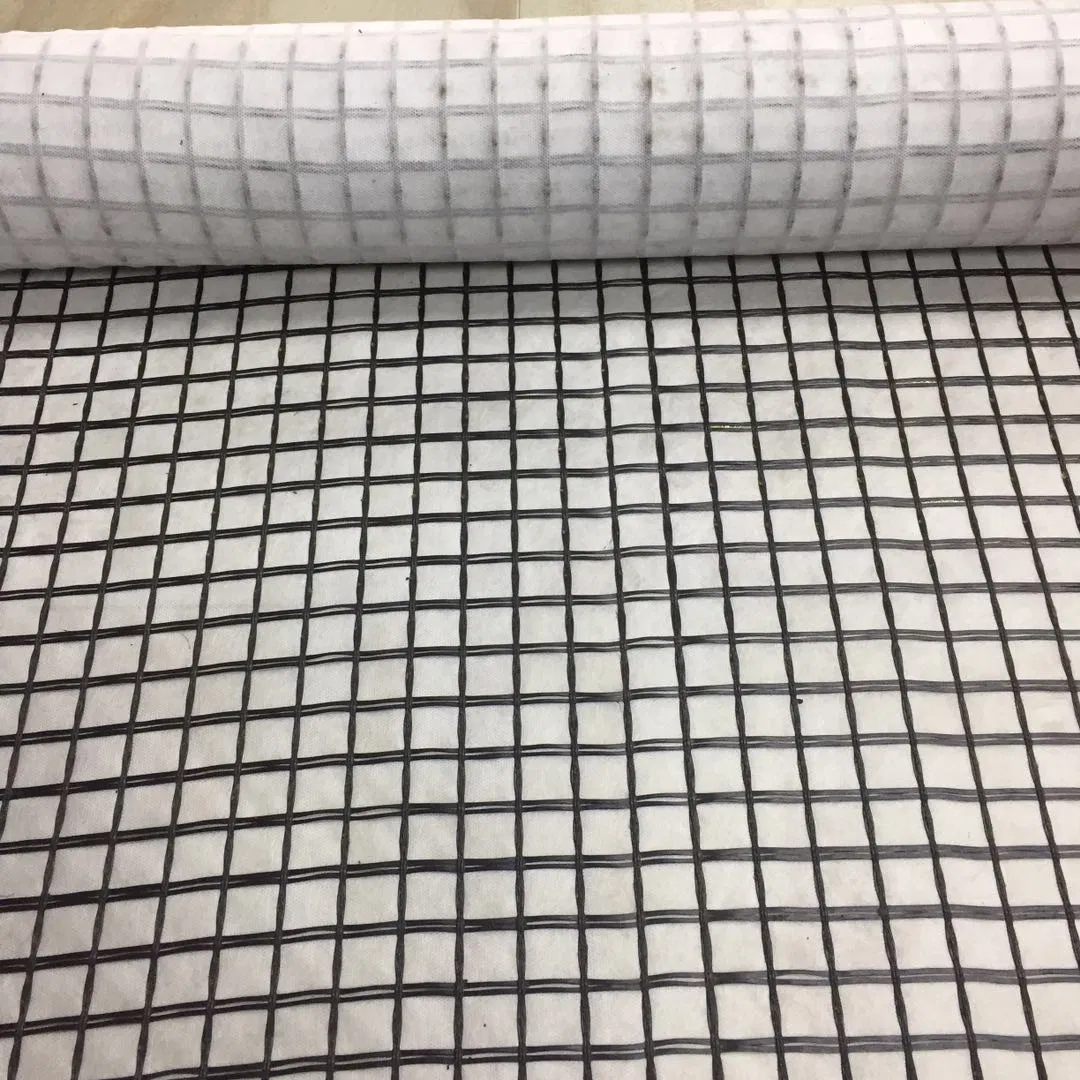 Fiberglass Geogrid 50kn Composite with PP Non-Woven Geotextile