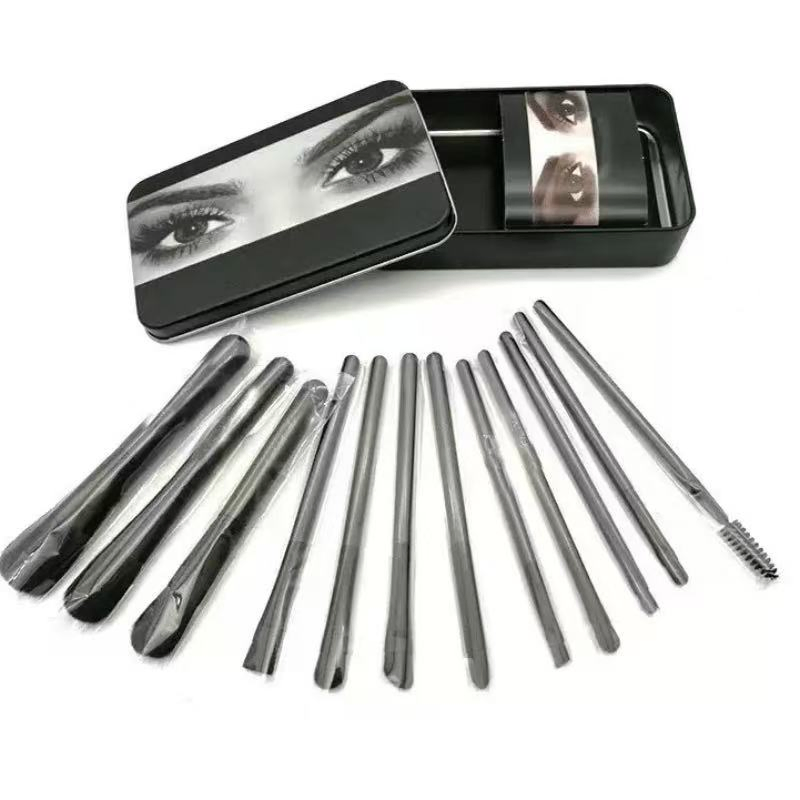 Factory Direct New Tools with Mirror Double Head Eyeshadow Make-up Brush Set