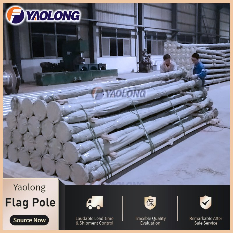 40 Foot No Rusting No Tangle Stainless Steel Flagpole with Wind Resistance