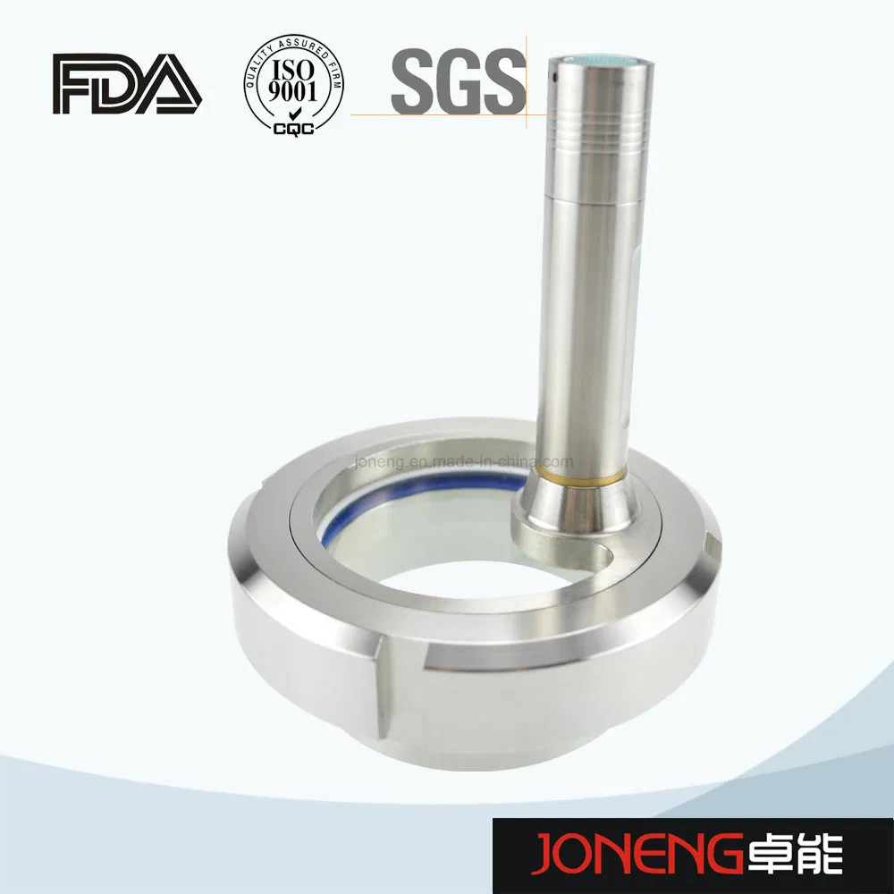 Hastelloy Sanitary Round Union Pipe Fitting Type Pressure Manhole with Sight Glass Tank Accessory (JN-SG2002)