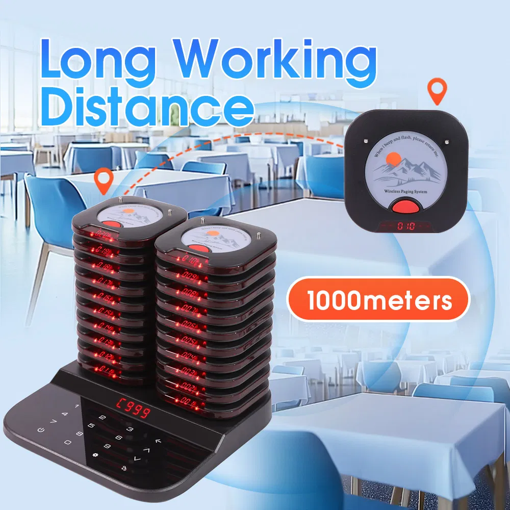 Wireless Buzzer Calling System 20 Coasters for Food Truck Bar Cafe Shop