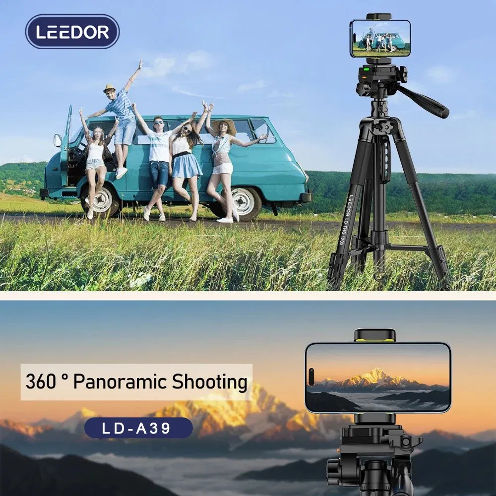 360° Panoramic Shooting Selfie Stick Tripod All-Angle Capture with Stable Support