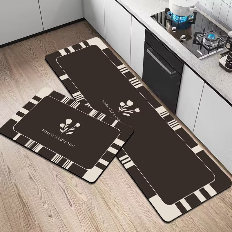 China OEM Service Standing Polyester Anti Slip Kitchen Print Rug 3D Carpet