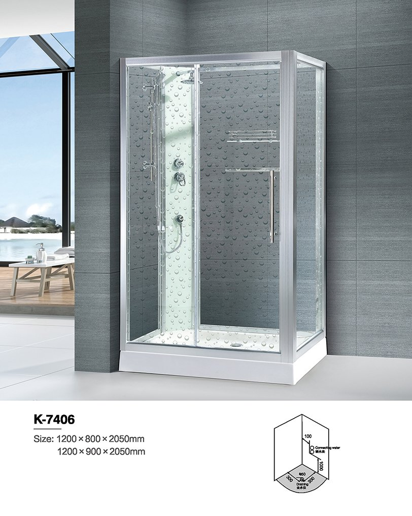 Custom Tempered Clear Glass Shower Enclosures Modern Sliding Door Shower Rooms Shower