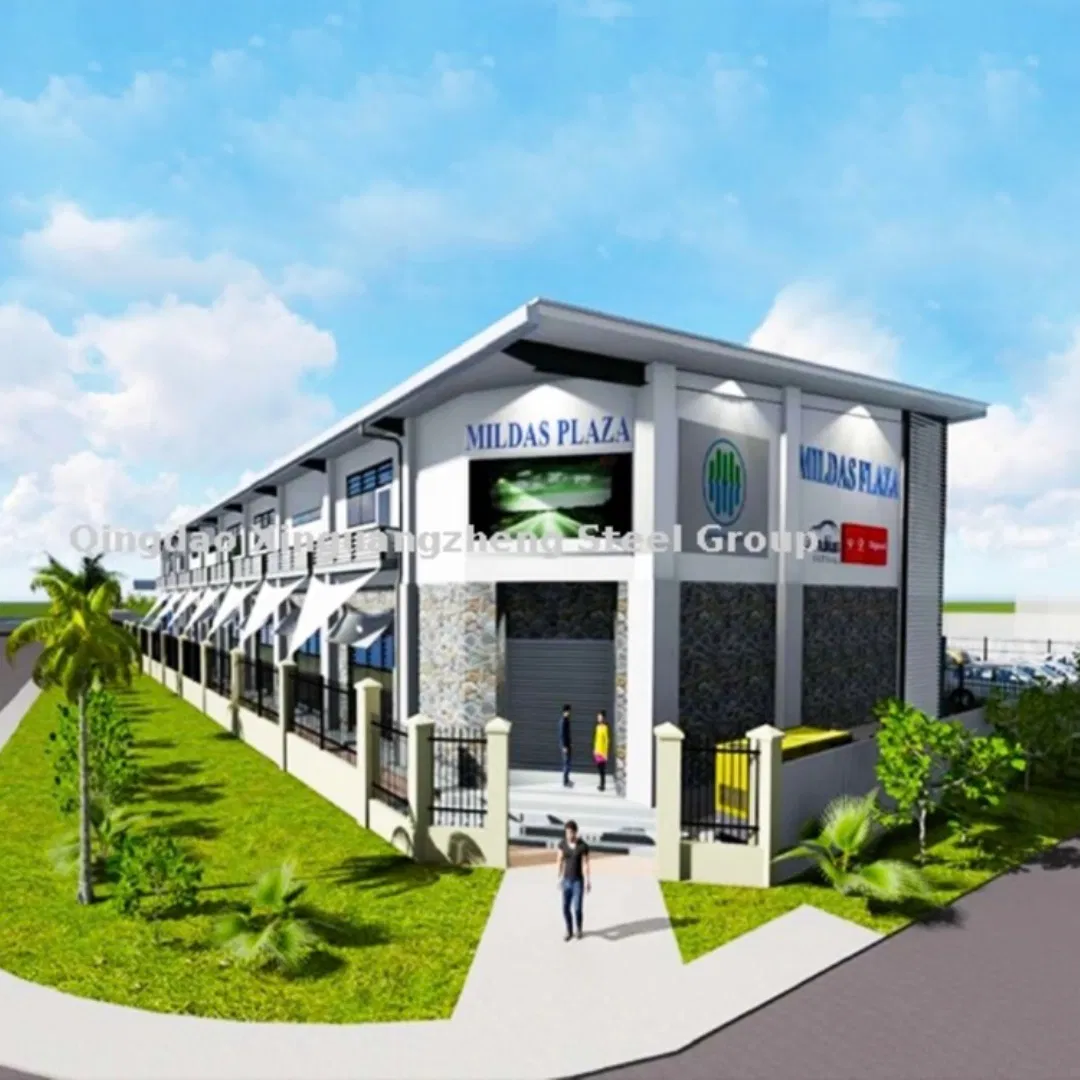 Cheap Price Prefabricated Steel Structure Supermarket Commercial Steel Shop in PNG